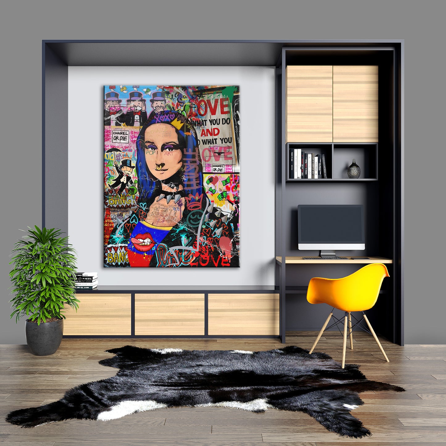 Wandbild Pop Art Kunstwerk Abstract Mona