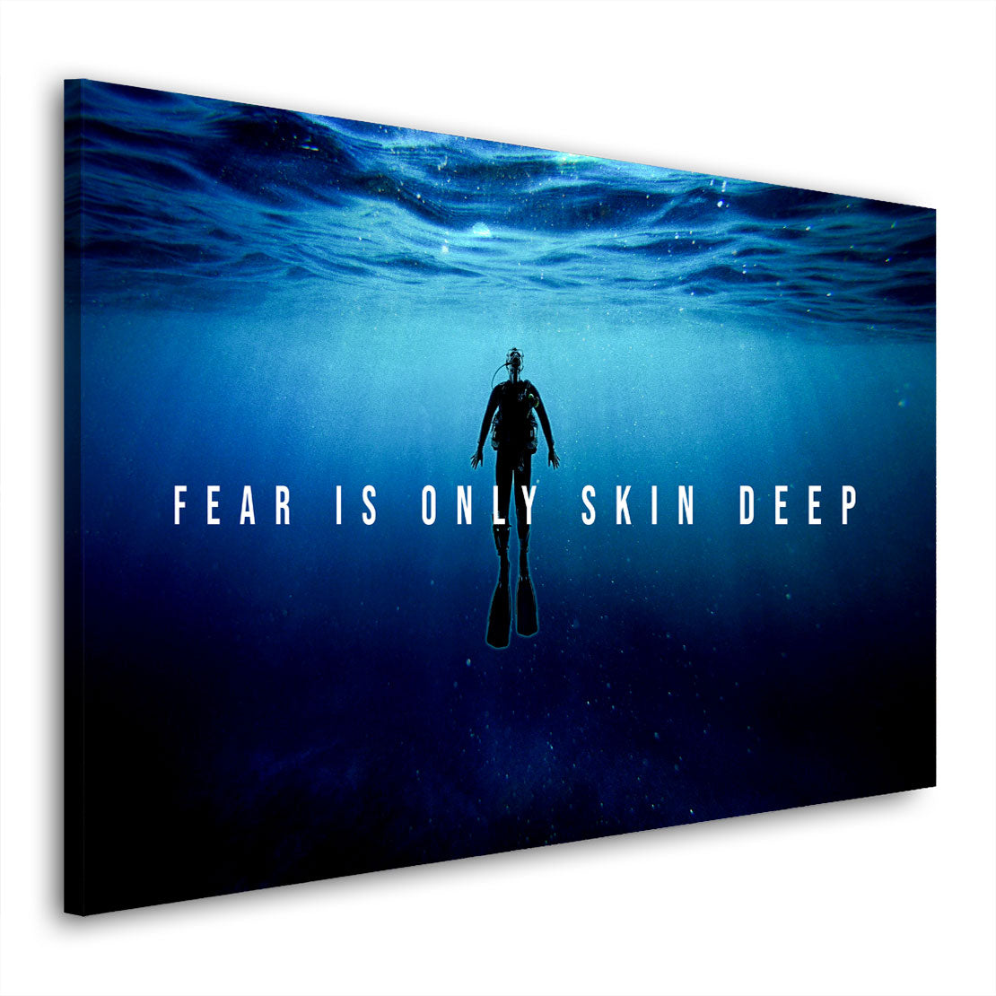 Wandbild Motivation Mindset Fear Is Only Skin Deep, Dark Edition