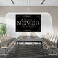 Wandbild Leinwandbild Motivation Mindset Money Never Sleeps Silver Black Style