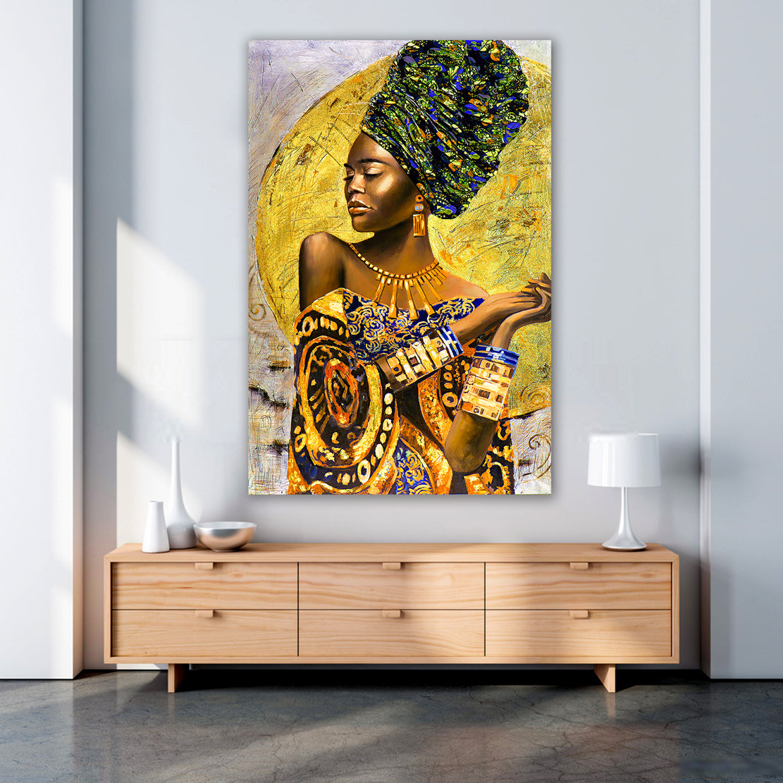 Wandbild afrikanische Frau African Beauty Yellow Edition