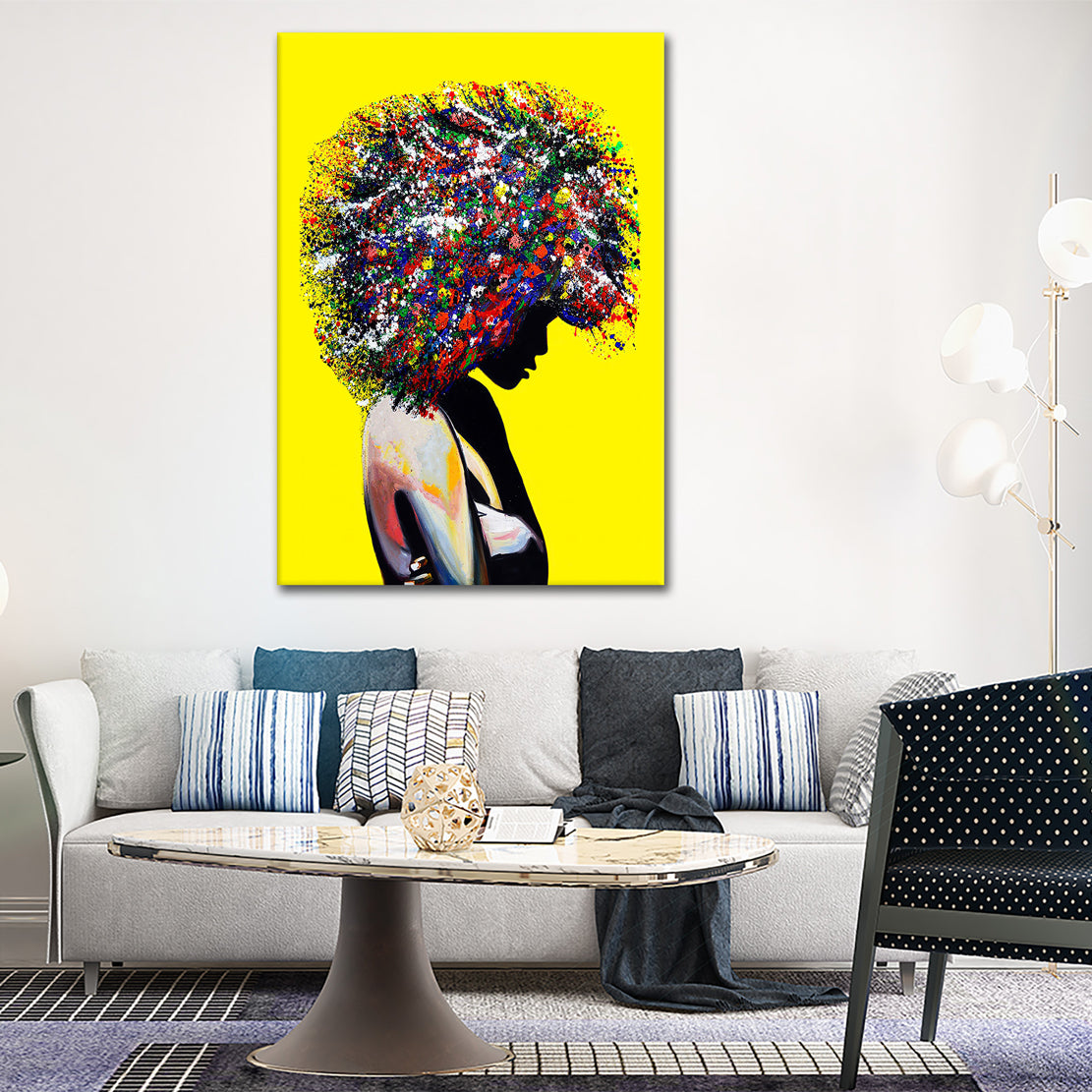 Wandbild afrikanische Frau Pop Art Afro Style