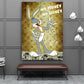 Comic Bunny No Money no Honey Wandbild