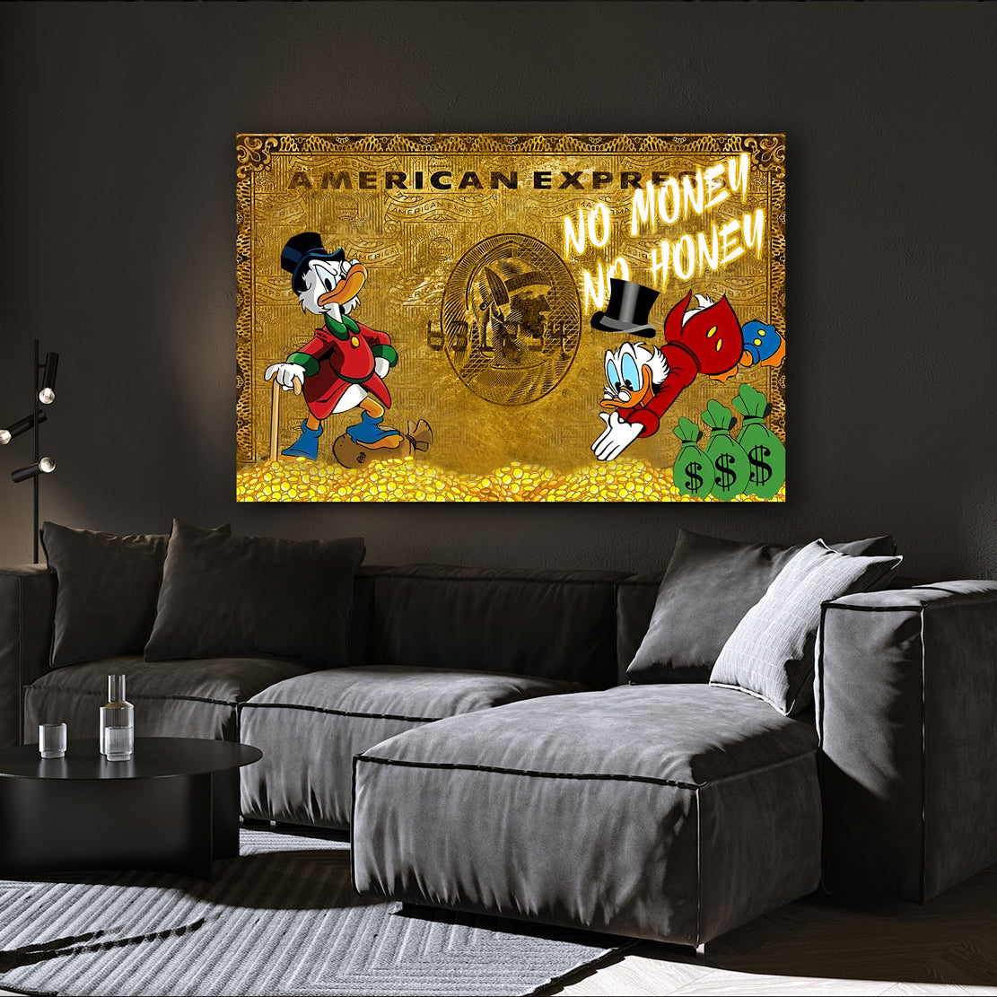 Wandbild Rich Duck Gold Style Pop Art Express