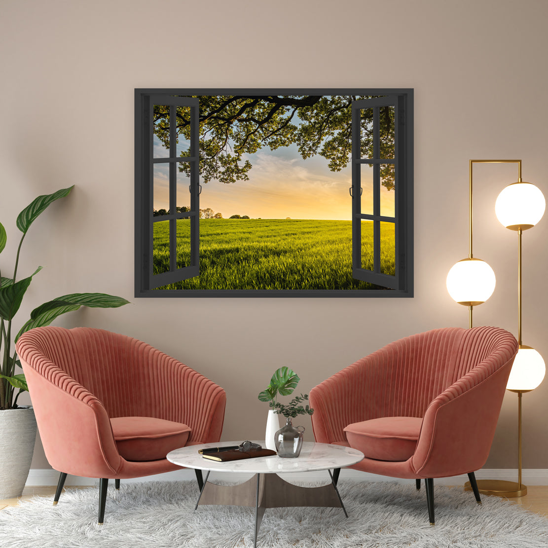 Wandbild Fenster Landscape View Style