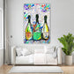 Wandbild Flaschen Champagner Pop Art Style