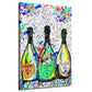 Wandbild Flaschen Champagner Pop Art Style