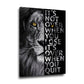Wandbild Löwe Motivation It Is Not Over When You Lose Yellow Eyes