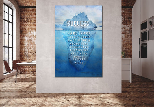 Wandbild Motivation Büro Iceberg Blue Style