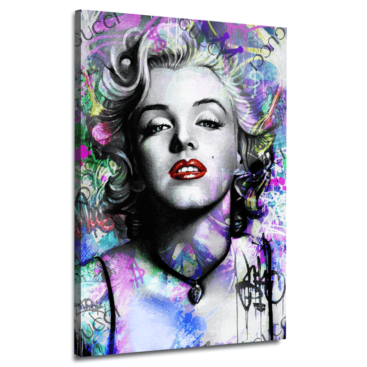 Wandbild Pop Art Marilyn Monroe Blue Style