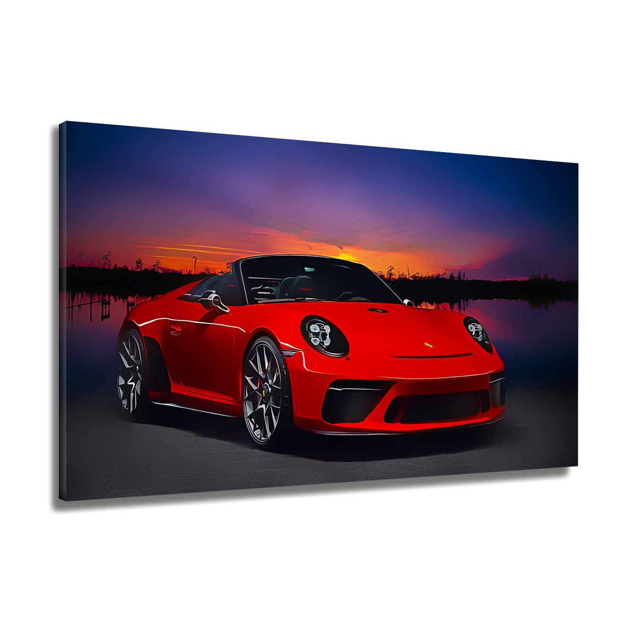 Wandbild Sportwagen 911 Turbo S Red Style