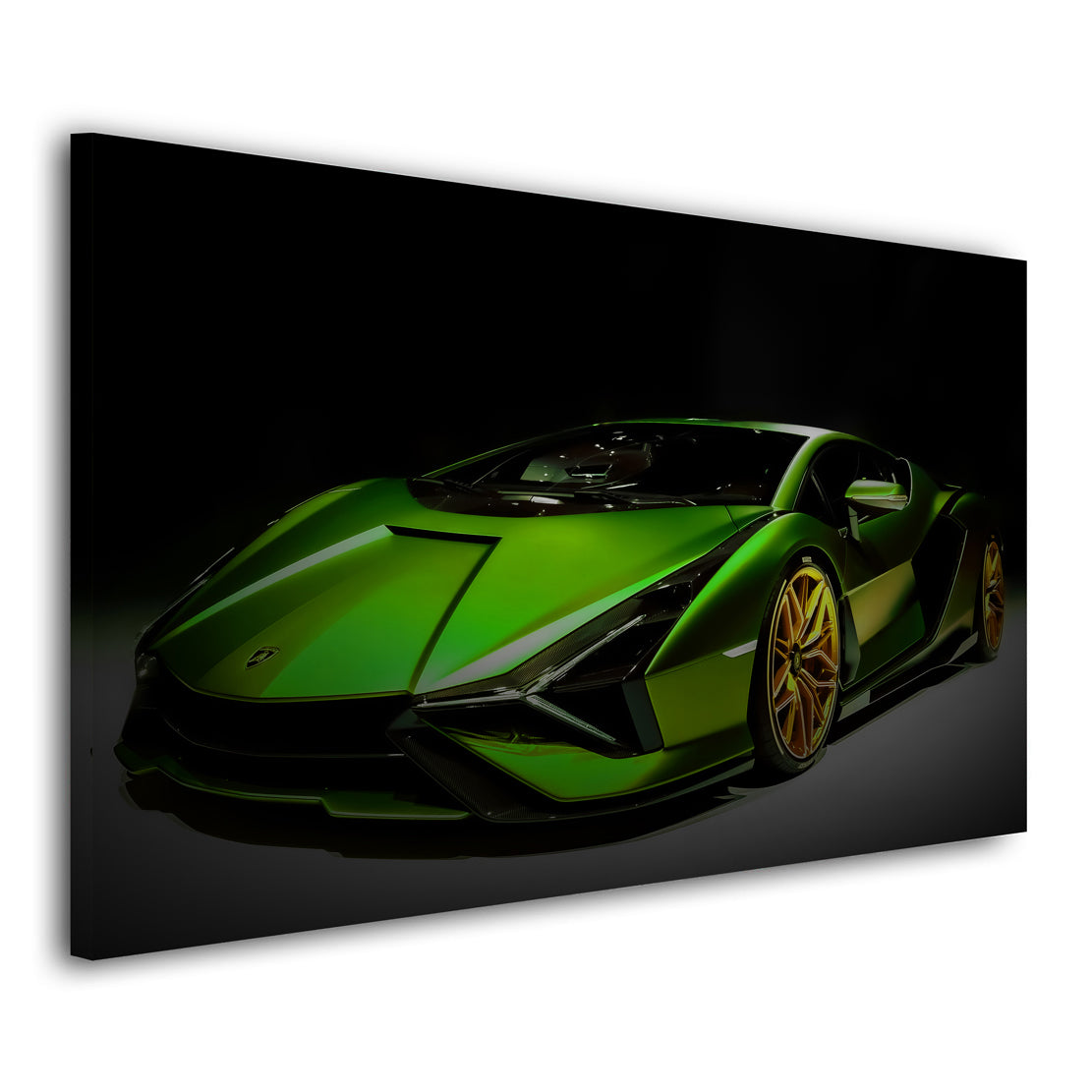 Wandbild Sportwagen Lambo Green Style