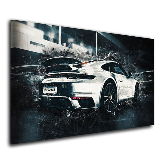 Wandbild Auto Sportwagen 911 Dark Style