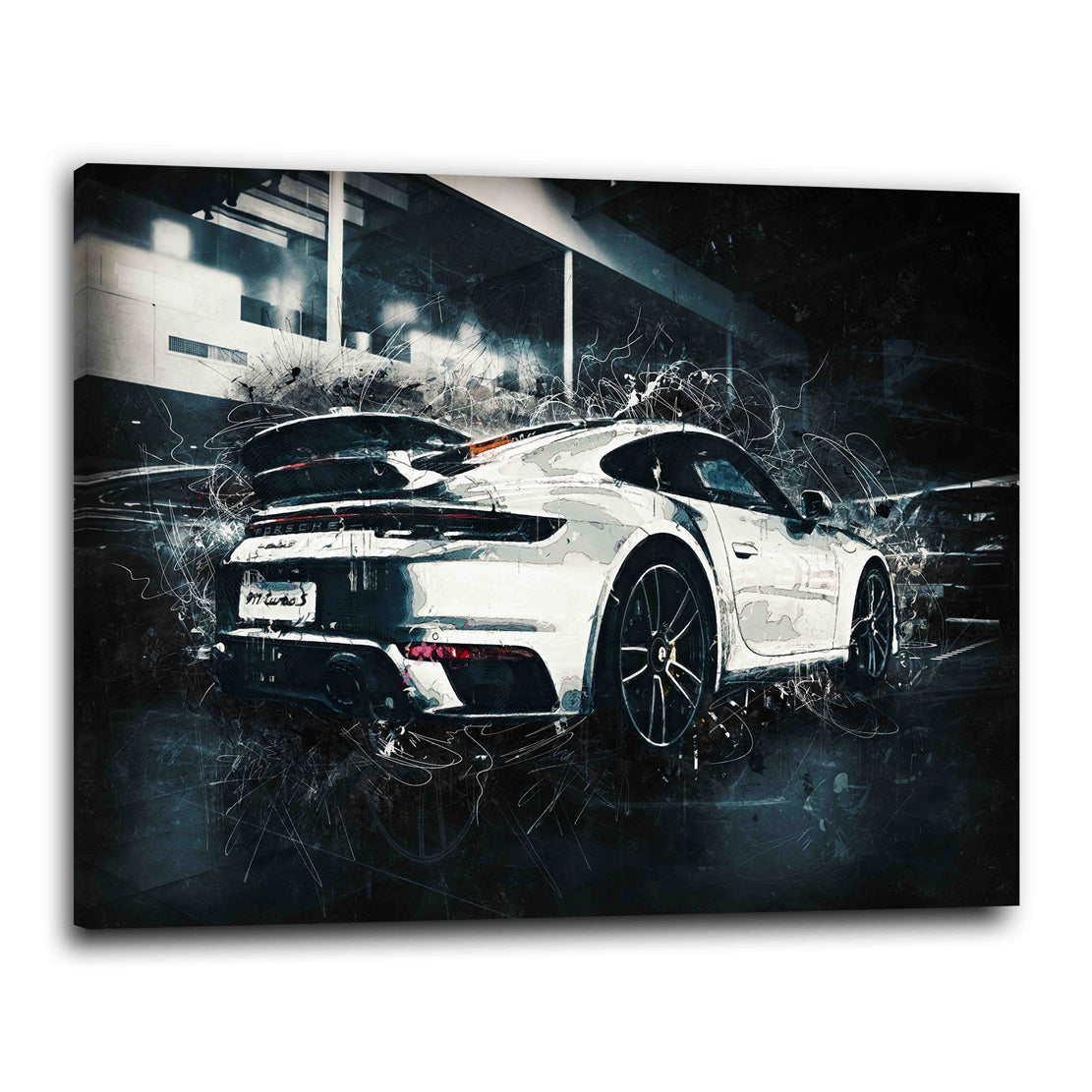 Wandbild Auto Sportwagen Porsche 911 Silver