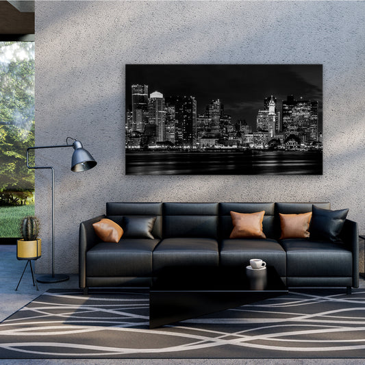 Wandbild USA New York Manhattan Skyline Black & White Style