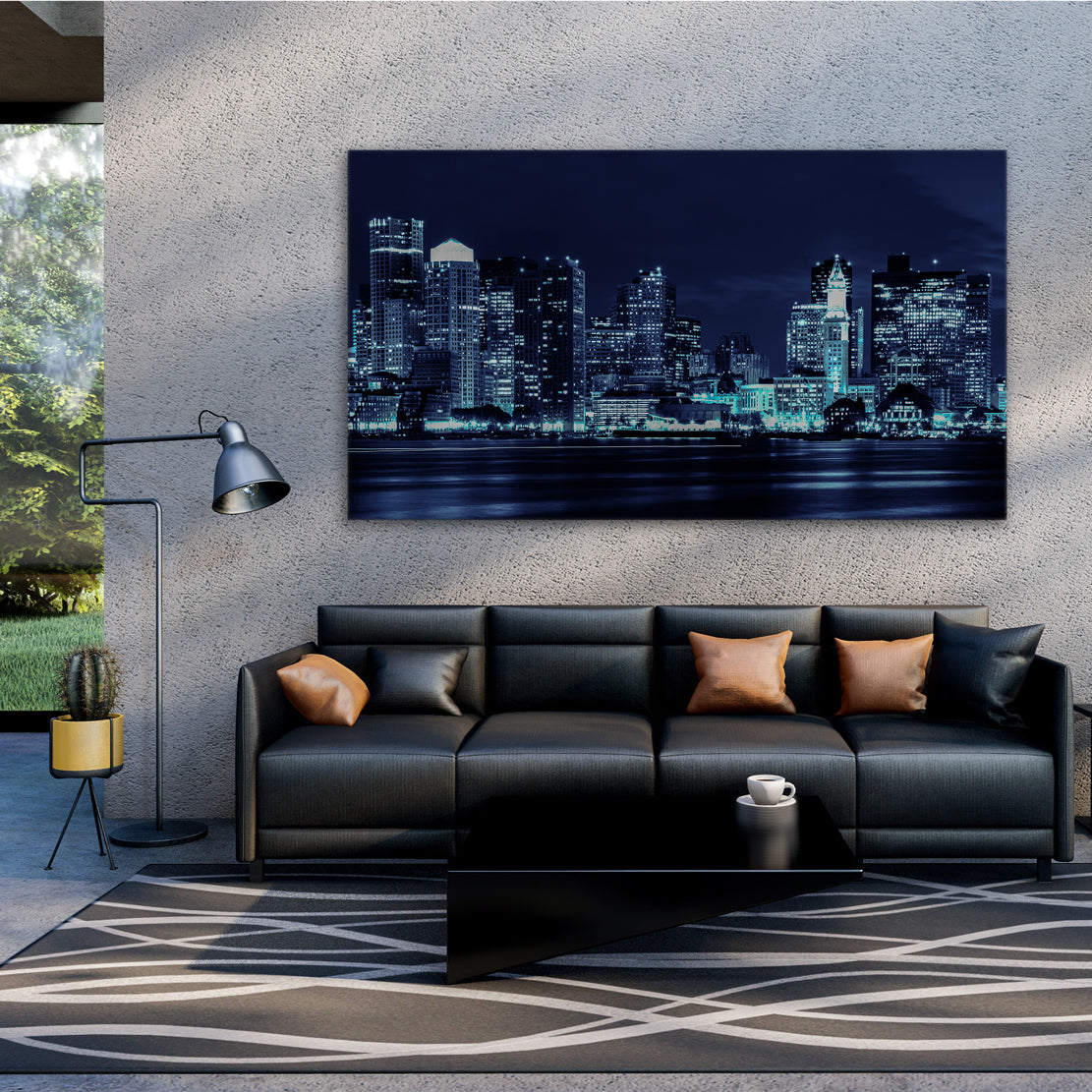 Wandbild USA New York Manhattan Skyline Dark Blue