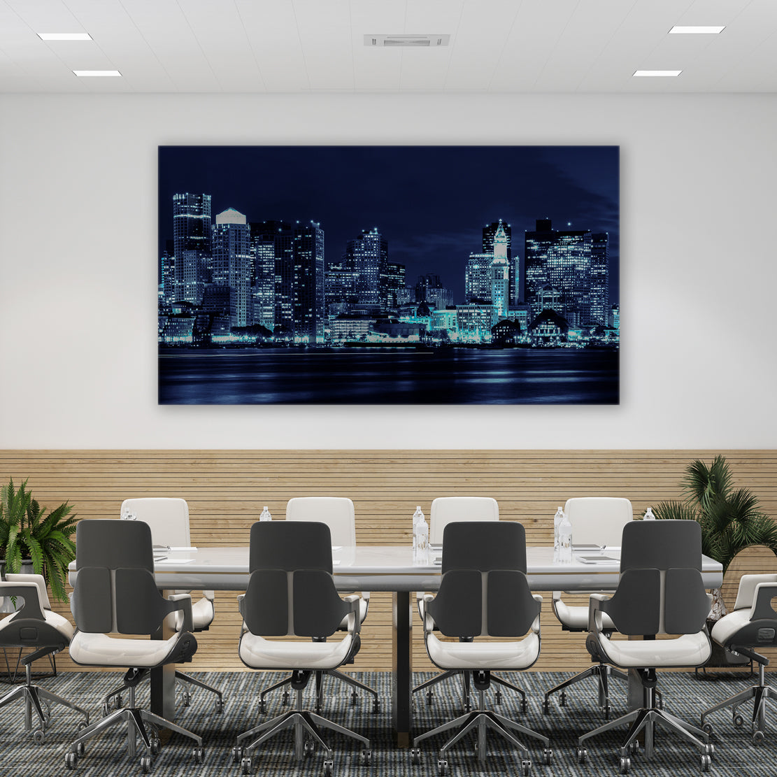 Wandbild USA New York Manhattan Skyline Dark Blue